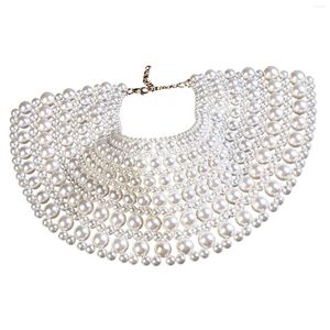 Pendentif Colliers Imitation Perle Collier Faux Corps Chaîne BRICOLAGE Artisanat Bib Choker Multi Brins Pour Mariage Maman/Femme/Mariées