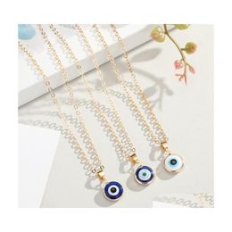 Hangende kettingen geïnspireerde sieraden goud kleur sleutelbeen ketens oog boho ethic turkish boze ogen ketting voor vrouwen cadeau drop levering dh0qx