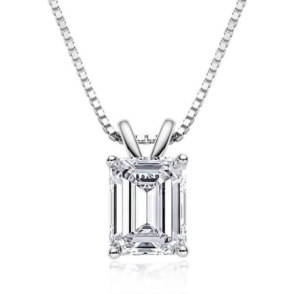 Pendentifs de collier IOGOU 925 en argent Sterling simulé diamant pendentif collier pour femmes grand Sona diamant cadeau d'anniversaire accessoires fins bijoux G230202
