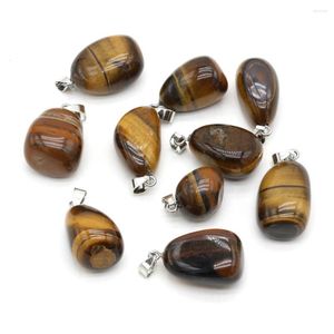 Hangende kettingen onregelmatige vorm natuurlijke tijger eye stone semi-dure boetiek maken diy mode charme ketting armband cadeau