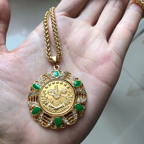 Pendentif Colliers Islam musulman dinde Coin Arabe Coin pendentif collier accepter drop 230626