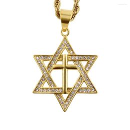 Hanger kettingen Israël menorah gelukkige hanukkah hexagram nationale kruis ketting joodse ster van David Long touw ketting mode sieraden