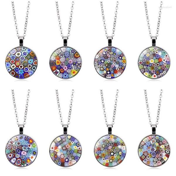 Pendentif Colliers Italien Coloré Murano Verre Collier Femme Polyvalent Rétro Pull Chaîne En Gros