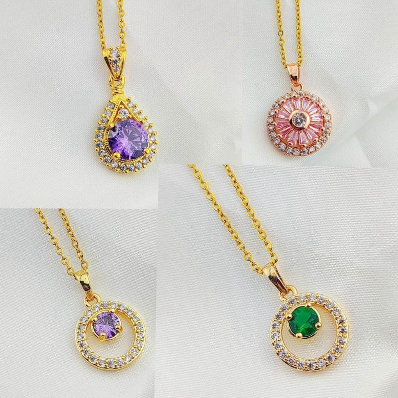 Подвесные ожерелья украшения золотая цветовая цепь элегантная мода