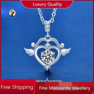 Collares colgantes Jiashan Mosang Diamond Cupido Collar de flecha para mujer 925 Collar de plata esterlina Joyería creativa personalizada S2452206