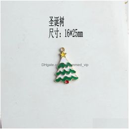 Colliers de pendentif kawaii collier en métal en émail pendentif 100pcs mignon migic chaise d'arbre de Noël