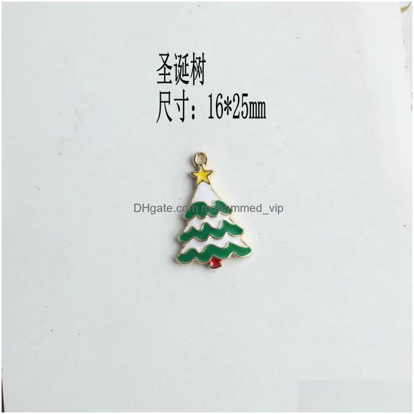 Colliers de pendentif kawaii collier en métal en émail pendentif 100pcs mignon migic chaise d'arbre de Noël