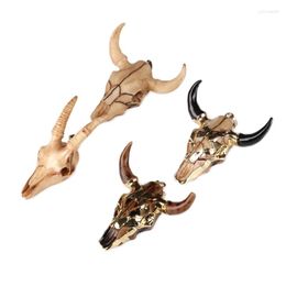 Hanger kettingen Kejialai koe bull os hoofd charme vintage stijl geit voor ketting maken gouden kleur mannen vrouwen vee laars schuur