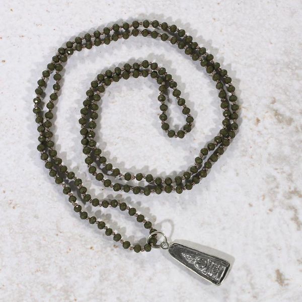 Collares colgantes Kelitch Collar de cuentas de piedra Buda Unisex Lucky Amuleto Gargantillas Encanto hecho a mano Joyería Accesorios de moda