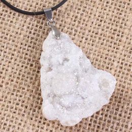 Hanger Kettingen KFT Natuurlijke Agaat Geode Ruwe Kristal Minerale Energie Healing Kristallen Quartz Lucky Stone Cluster Cave Collection Sieraden