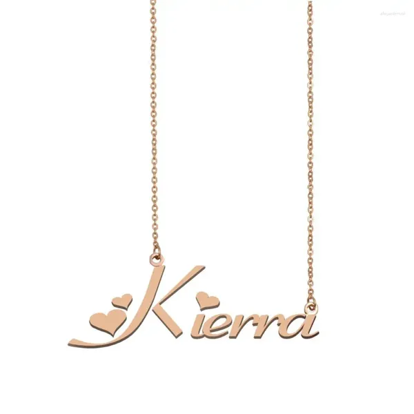 Colliers pendents Kierra Nom Collier Custom pour les femmes filles en acier inoxydable Bijoux Amis d'anniversaire Mariage de Noël Gift Mother Days
