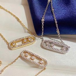 Pendentifs de collier Kimsu design original de luxe femmes personnalisé ovale pendentif collier trombone zircon bijoux fête d'anniversaire cadeau d'anniversaire 240330
