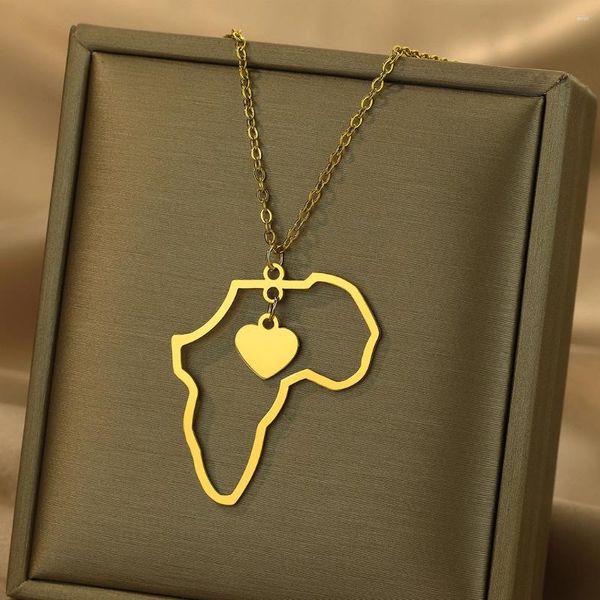 Colliers pendants Collier de chaîne de collier en acier inoxydable pour femmes