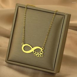 Colliers pendants Kinial Love Huit personnages Collier en acier inoxydable Bijoux d'anniversaire simples Cadeaux de la Saint-Valentin