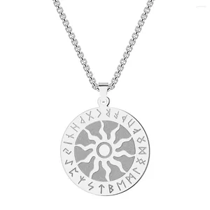Pendentif Colliers Kinitial Viking Sun Wheel Collier Kolovrat Symbole Slave Nordic Amulette Pagan Solar Talisman pour femmes Bijoux Cadeau
