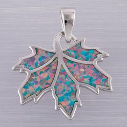 Pendentif Colliers KONGMOON Teal Blue Fire Opal Argent Plaqué Bijoux Pour Femmes Collier