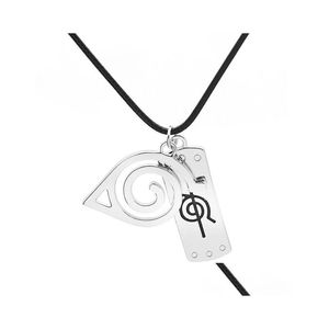 Pendentif Colliers Konoha Collier Classique Japonais Accessoires Cosplay Akatsuki Itachi Dessin Animé Bijoux Hommes Chaîne Cadeau Entier Dhgarden Dhjpd