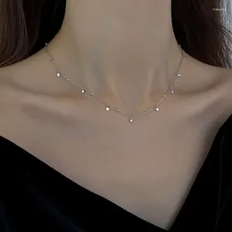 Collares colgantes Estilo coreano Collar fresco para mujeres Moda Diseño simple Temperamento Cuentas Cadena de clavícula Joyería
