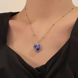 Pendentif Colliers Coréen Mode Amour Collier Été Simple Polyvalent Style Clavicule Chaîne Fille Cadeau Bijoux Fête