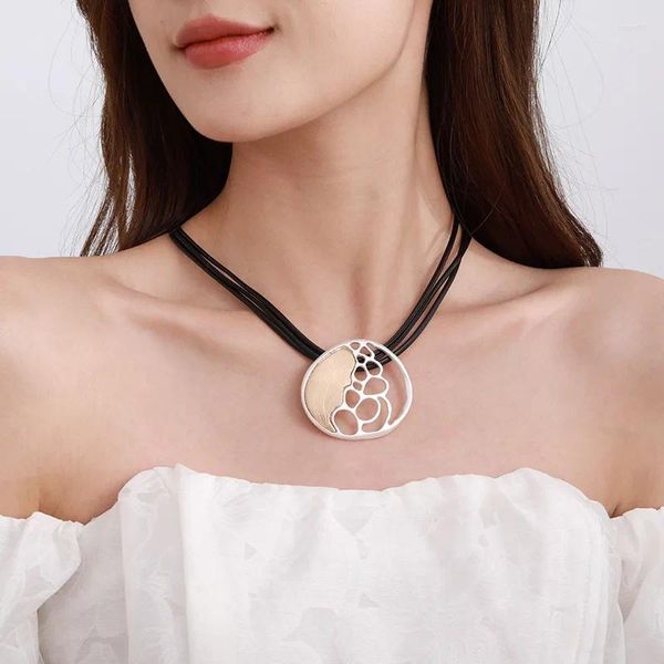 Collares colgantes Moda coreana Cuello Gargantillas Collar Cadenas góticas Suspensión Joyería geométrica para mujeres Productos de tendencia en