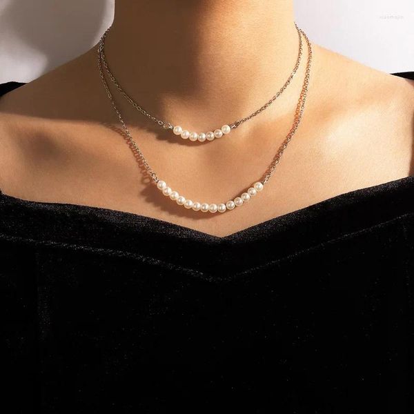 Pendentif Colliers Mode Coréenne Perle Pentagramme Collier Féminin Japonais Et Collier Chaîne Design Bijoux