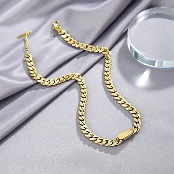 Collares colgantes de moda coreana acero inoxidable letras dd cadena de cuello para mujeres collar de gargantilla de oro joyas de kpop joyas