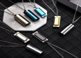 Colliers pendants Collier coréen Mini harmonica Collier Vintage Couple de bijoux en acier inoxydable Accessoires Hip Hop Emo Gift pour garçons et 3623568