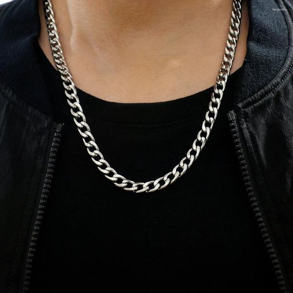 Collares colgantes Estilo coreano Collar de acero de titanio de doble cara para hombres y mujeres Hip-Hop Pareja Sudadera de nicho de moda