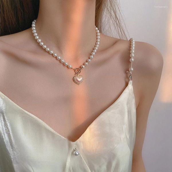 Colliers pendants Style coréen Elegant Pearle Perles