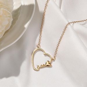 Pendentif Colliers Kpop Big Heart Collier sur le cou Petite clé Romantique Esthétique Collier Mariée Femmes Bijoux Accessoires naturels