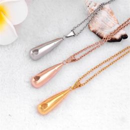 Hanger Kettingen KSJ8397 Mini Teardrop Mannen Vrouwen Ketting Hollot Hart Snijden Ontwerp Gedenkteken Urn As Houder Aandenken Crematie Sieraden