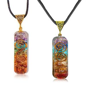 Pendentif Colliers KX4C Arc-En-Chakra Guérison Collier Ajustement Énergie Protection Yoga Bijoux Gift245E