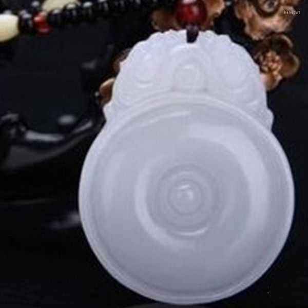 Pendentif Colliers KYSZDL Naturel Blanc Jade Boucle De Sécurité Hommes Et Femmes Pendentifs Accessoires Cadeaux