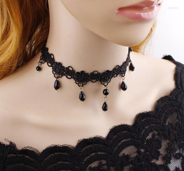 Collares pendientes Cristales de encaje de joyería de moda austriaca para mujeres Gargantilla Collar Colgantes Fiesta Boda Chica