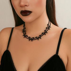 Hanger Kettingen Lacteo Gothic Vlinder Charme Ketting Zwarte Link Chain Choker Voor Vrouwen Sieraden Op De Hals Donkere Stijl Rave Festival