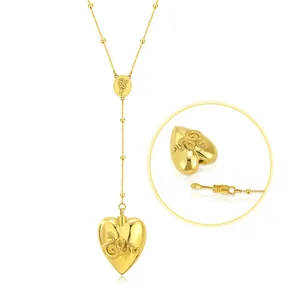 Colliers de pendentif Lana Del Rey Trendy LDR Collier de coeur en acier inoxydable Femme Punk avec cuillère bijoux de haute qualité innovante
