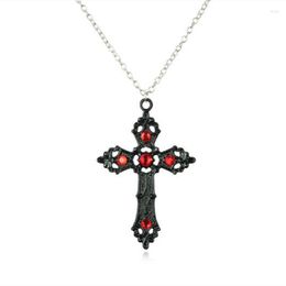 Hanger kettingen grote barokke christelijke ketting ketting satanisch kruisbeeld heksen charme goth punk statement sieraden vrouwen cadeau trend