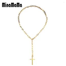 Hanger kettingen lariat choker roestvrij staal lange keten ketting ketting voor vrouwen religieuze Christus katholieke sieraden