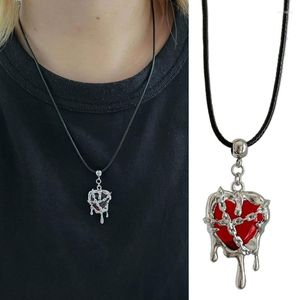 Hanger Kettingen Lava Liefde Hart Ketting Vrouwelijk Temperament Niche Wax Lijn Sleutelbeenketting Koreaanse Student Verstelbare Sieraden Dropship