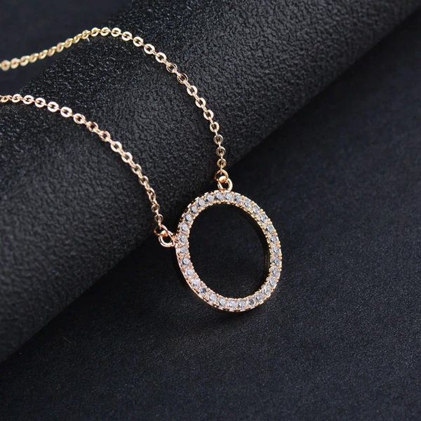 Colliers pendants Leeker encercler simplement la chaîne de liaison de collier de tour de tour en cristal pour les femmes accessoires de mariage fashion zd1 xs8