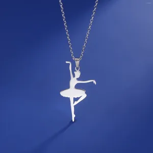 Pendentif Colliers Lemegeton Classique Artiste Ballet Danseur Collier Pour Femmes En Acier Inoxydable Bijoux 2024 Cadeau De Mode En Gros