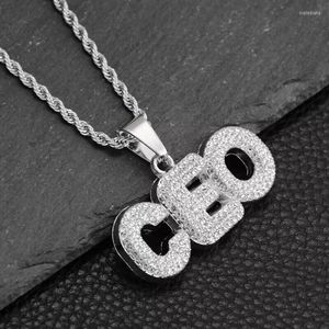 Pendentif Colliers Lettre PDG Collier Chaîne De Tennis Glacé Zircone Ruban Couleur CZ Pierre Tour De Cou Hip Hop Pour Hommes Femmes