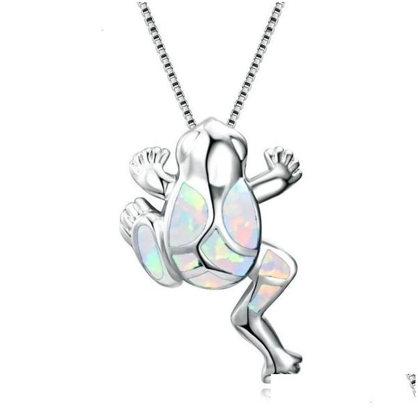 Pendentif Colliers Liemjee En Gros Mignon Grenouille Opale Collier Exquis Mode Personnalité Bijoux Pour Femmes Caractéristique Namour Charme Gif Dh3Dc