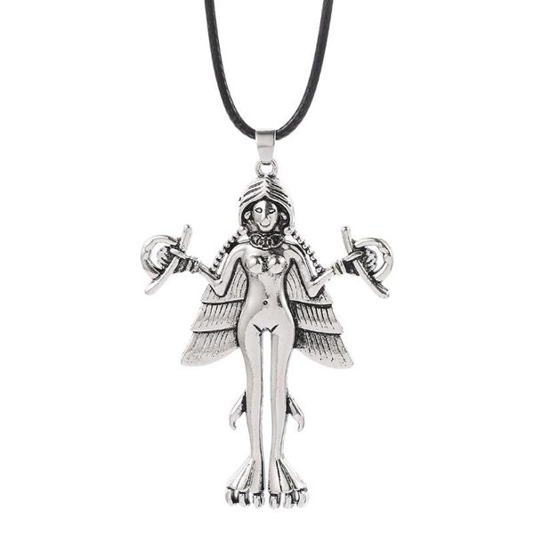 Pendentif Colliers Lilith Innana Ishtar Collier Démon Sigil Luciferian Satanic Talisman Chaîne Occulte Amulette Bijoux