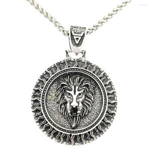 Pendentif Colliers Lion Dieu Slave Soleil Veles Symbole Amulette Viking Bijoux Collier Hommes Talisman