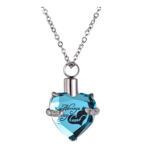 Pendentif Colliers Médaillon Vis Coeur Collier Pour Femmes Bijoux De Luxe Souvenir Crémation Memorial Cendres Urne Pierre De Naissance Drop Livrer Dhez1