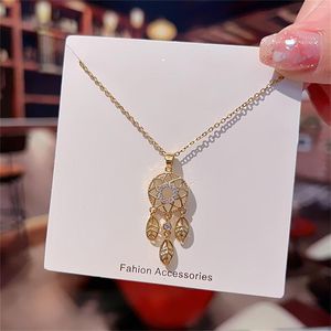 Pendentif Colliers Long Perle Collier Costume Bijoux Dainty Initiale Pour Femmes Jaune Et Rêve Solide Mm Zircon 3