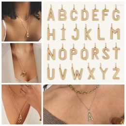 Colliers pendentifs Lost Lady Fashion Retro 26 Collier de lettres anglaises pour femmes Tend Trend Couple Accessoires Bijoux Ventes directes