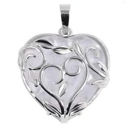 Colliers pendants Love Heart Crystal Stone Healing Reiki Gemstone Charmes pour le collier de bricolage Bijoux de fabrication d'accessoires