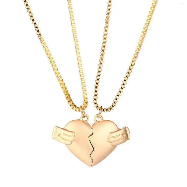 Colliers de pendentif Love Heart Magnetic Couple Collier Lovers pour un cadeau d'anniversaire d'anniversaire